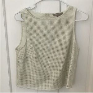 BR white textured top